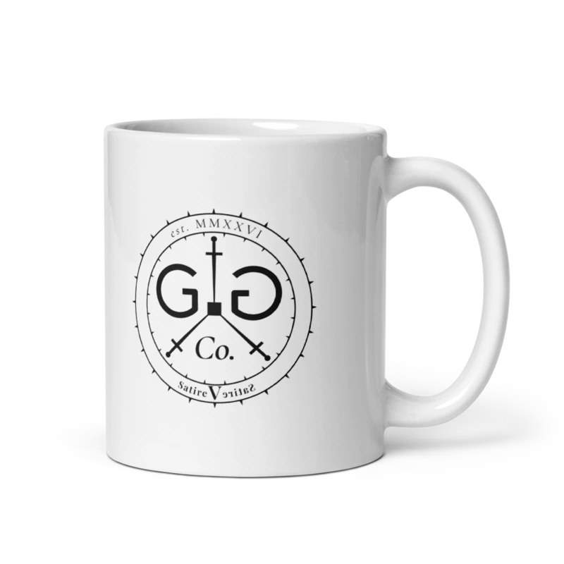 The Filed Seal Mug — shown on the Glossy Mug in White